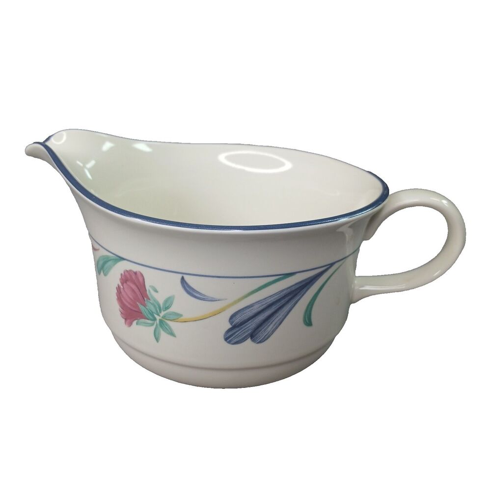 Lenox Poppies on Blue Open Sauce Gravy Boat 4 7/8" Discontined Vintage USA #2